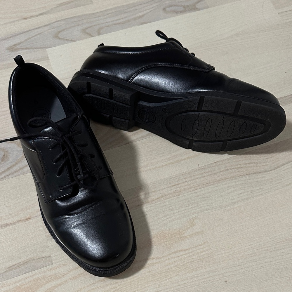 Wonder Nation Black Kids Dress Shoes
